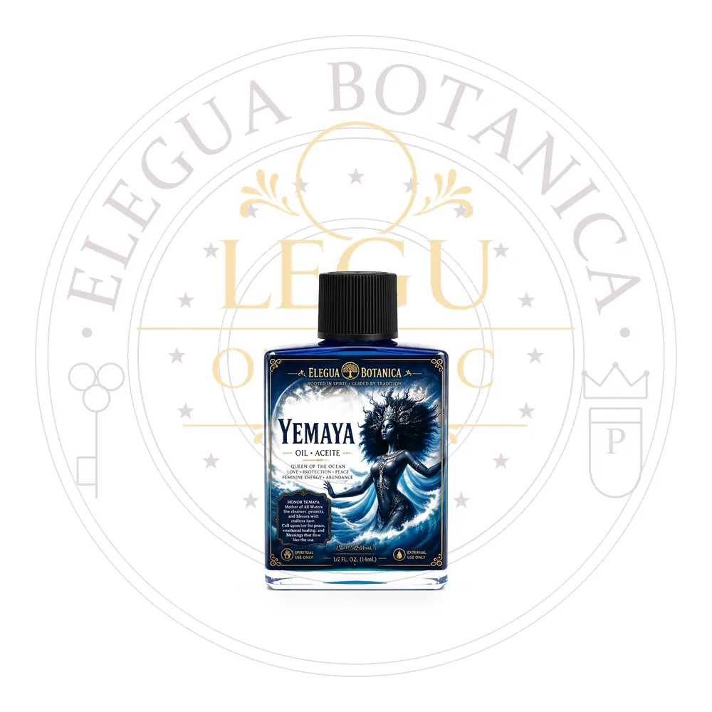 Yemaya Oil by Elegua Botanica spiritual botanical oil for love, peace, protection, emotional healing, and divine feminine ble